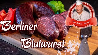 Berliner Blutwurst selber machen  Rotwurst Herstellung  Opa Jochens Rezept [upl. by Burgwell]