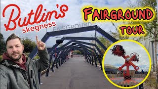 Butlins Skegness FULL FAIRGROUND TOUR  Every ride  Height Restrictions  Quite Dissapointing😔 [upl. by Kasper]