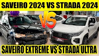 NOVA FIAT STRADA ULTRA 2024 VS NOVA SAVEIRO EXTREME 2024 [upl. by Otipaga]