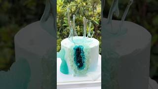 Edible art  how to make a rock candy geode cake cake trending shorts cakedesign tutorial [upl. by Dinnie]