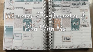 November 27  December 3 Plan With Me  Erin Condren Hourly  PlannerKate [upl. by Ayekim372]