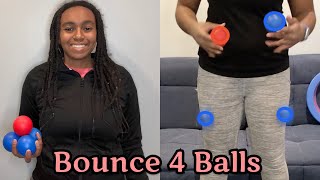 How to Bounce Juggle 4 Balls Crossing aka quotWimpyquot  Intermediate Tutorial [upl. by Eiltan571]