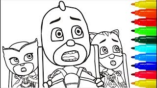 PJ Masks Transformers Coloring Pages  Colouring Pages for Kids with Colored Markers [upl. by Carlotta]