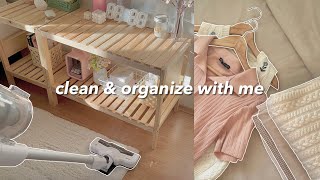 clean amp organize my room with me 🧺  aesthetic and satisfying ✨ [upl. by Landa]