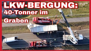 🛑BERGUNG MIT SCHWERER TECHNIK🚛Sattelschlepper auf B87 bei Jesewitz verunfallt❌️ [upl. by Tad]