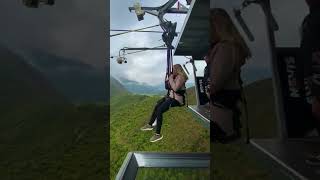 Tandem swing New Zealand⚠️newzealandswingadventuretourtripskyridertrendingreelsshortssub [upl. by Volney]