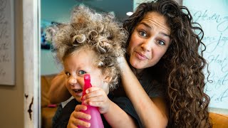 CURLY HAIR TO STRAIGHT  FAMILY VLOG [upl. by Evelyn488]