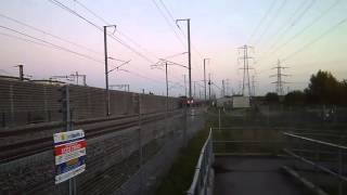 Southeastern High Speed Class 395 Javelin Speeding Pass Rainham For Sandwich and Ramsgate 281014 [upl. by Ahtikal]