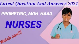 Latest Prometric Questions ampAnswer IN Nursing 2024 JuneJuly Prometric Past Questions prometric [upl. by Peterman]