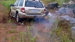 QuadraDrive Getting stuck and unstuck Jeep WJ 47 V8 amp Wife Moaning LOL [upl. by Deehsar604]