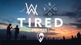 Alan Walker ft Gavin James  Tired Kygo Remix Lyric Video [upl. by Kired303]