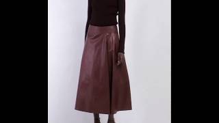 Panelled leather long skirt [upl. by Merrilee596]