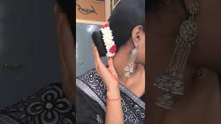 Easy and quick hairstyle for saree 🌹😍hairstyles goesviral hairtutorial hair shorts trending [upl. by Rehtnug]