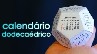 Como fazer um calendário 3D de 12 pentágonos calendário dodecaédrico [upl. by Ilyssa397]