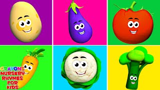 Learn about Veggies with Ten Little Vegetables Song for Kids [upl. by Elkin179]