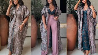 How to Cut and Sew this trendy 2 in 1 Agbada KIMONO  Bubu  Adjustable Kaftan with tight waist [upl. by Deys]