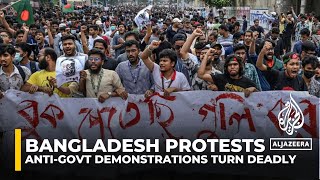 Bangladesh protests intensify as demonstrators demand PM Hasinas resignation [upl. by Otsedom]