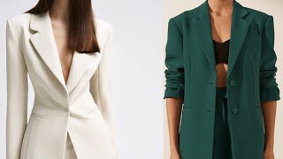 How to draft a Female Notched Collar SuitJacket Pattern Easy and Beginner Friendly patterns [upl. by Enoid]