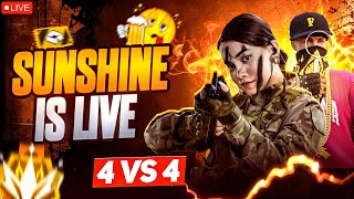 🔴LIVE FREE FIRE LIVE 1 VS 4 GUILD TEST😎WITH SUNSHINE freefirelive shortslive nonstopgaming [upl. by Breana572]