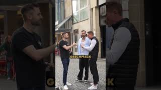 Gib dem Mann 5 Gläser 😅 frankfurt straßenumfrage gin drink [upl. by Shepard]