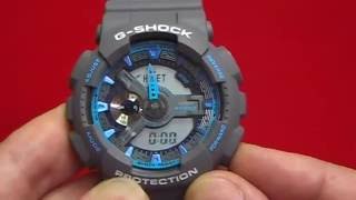 Ajustar la hora a un reloj casio g shock tipo GA 110 [upl. by Yboj]