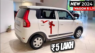 Maruti Suzuki Wagon r 2024 new model in india Wagon r LXI 2024 Affordable Price Review [upl. by Kirch]