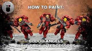 Contrast How to Paint Blood Angels Jump Pack Intercessors [upl. by Ehctav]