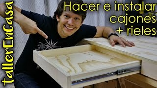 Como hacer cajones e instalar correderasrieles ¿solo con un taladro [upl. by Delia]