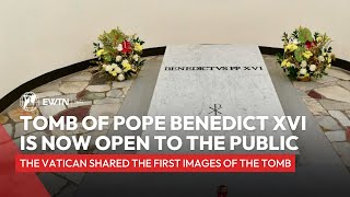 First images of the tomb of Pope Benedict XVI in the Vatican Grottos beneath St Peters Basilica [upl. by Agee510]