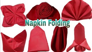 10 BASIC NAPKIN FOLDING by Manelles World [upl. by Parthenia50]