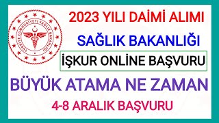 SAĞLIK BAKANLIĞI DAİMİ YENİ 419 KİŞİLİK KADRO AÇTI✅SAĞLIK BAKANLIĞI BÜYÜK ATAMASI NE ZAMAN DETAYLAR [upl. by Debee]