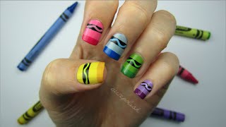 Crayon Nail Art [upl. by Novyar770]