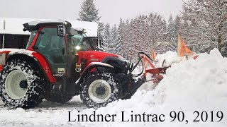 Трактор уборка снега Lindner Lintrac 90 [upl. by Gettings]