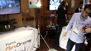 Parrot Mini Drone demo at CES 2014  MobileSyrupcom [upl. by Annodal]