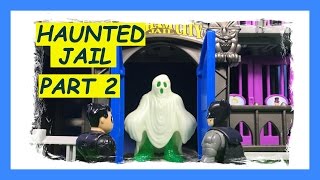 Imaginext Batman Toy Movie Part 2  Spooky Ghost Haunted Gotham City Jail  Ghostbusters Nightwing [upl. by Novyar]