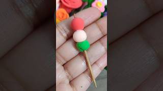 Diy clay dango food easy craft 🍡😍😱🌿 shorts diy [upl. by Rois]