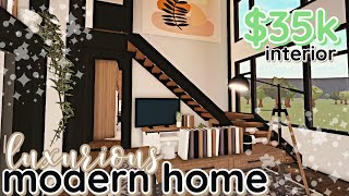 INTERIOR Luxurious Bloxburg House Build 2 Story Pt 2 [upl. by O'Meara373]