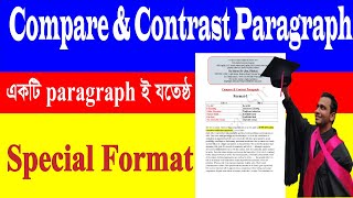 Compare and Contrast paragraph writing shortcut Format How to write a compare and contrast paragraph [upl. by Einnil]