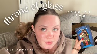 throne of glass reading vlog 📖🗡️  book 1 full spoiler [upl. by Aivull]