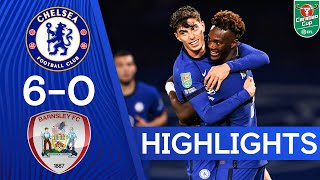 Chelsea 60 Barnsley  Havertz HatTrick and Silva Debut as Blues Hit 6  Carabao Cup Highlights [upl. by Meekah586]