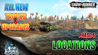 Snowrunner All New Trucks amp Upgrades Locations Phase 5 DLC [upl. by Yeldahc]