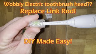 Philips Sonicare Electric Toothbrush HX6980 Link Rod replacement Easy DIY metal shaft [upl. by Elletnohs160]