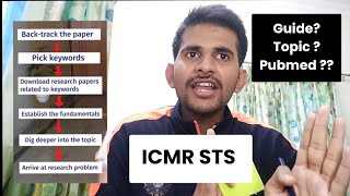 Guide and topic for ICMR STS [upl. by Atnwahs]