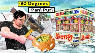 80° Degrees Pani Puri Sabse Tanda Coldest Village Street Food Hindi Kahani Hindi Stories New Comedy [upl. by Hafeetal]