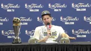 Dirk Nowitzki Post Game Press Conference Interview  Game 6 NBA Finals 2011 [upl. by Aynav102]