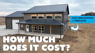 BARNDOMINIUM Material  Labor COST  Full Timelapse [upl. by Atkins]