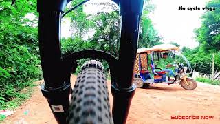 epixon Air suspension test downhill 😱 jio cycle vlogs [upl. by Tirrag]