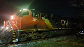 CSXT B240 Clears Plant City Florida w 2 CN Leading [upl. by Erodavlas]