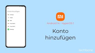 Konto hinzufügen  Xiaomi Android 14  HyperOS 1 [upl. by Eimme155]