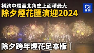 除夕煙花足本版丨史上面積最大除夕煙花匯演迎2024 相隔5年復辦 ｜除夕煙花｜跨年｜倒數 [upl. by Hulda]